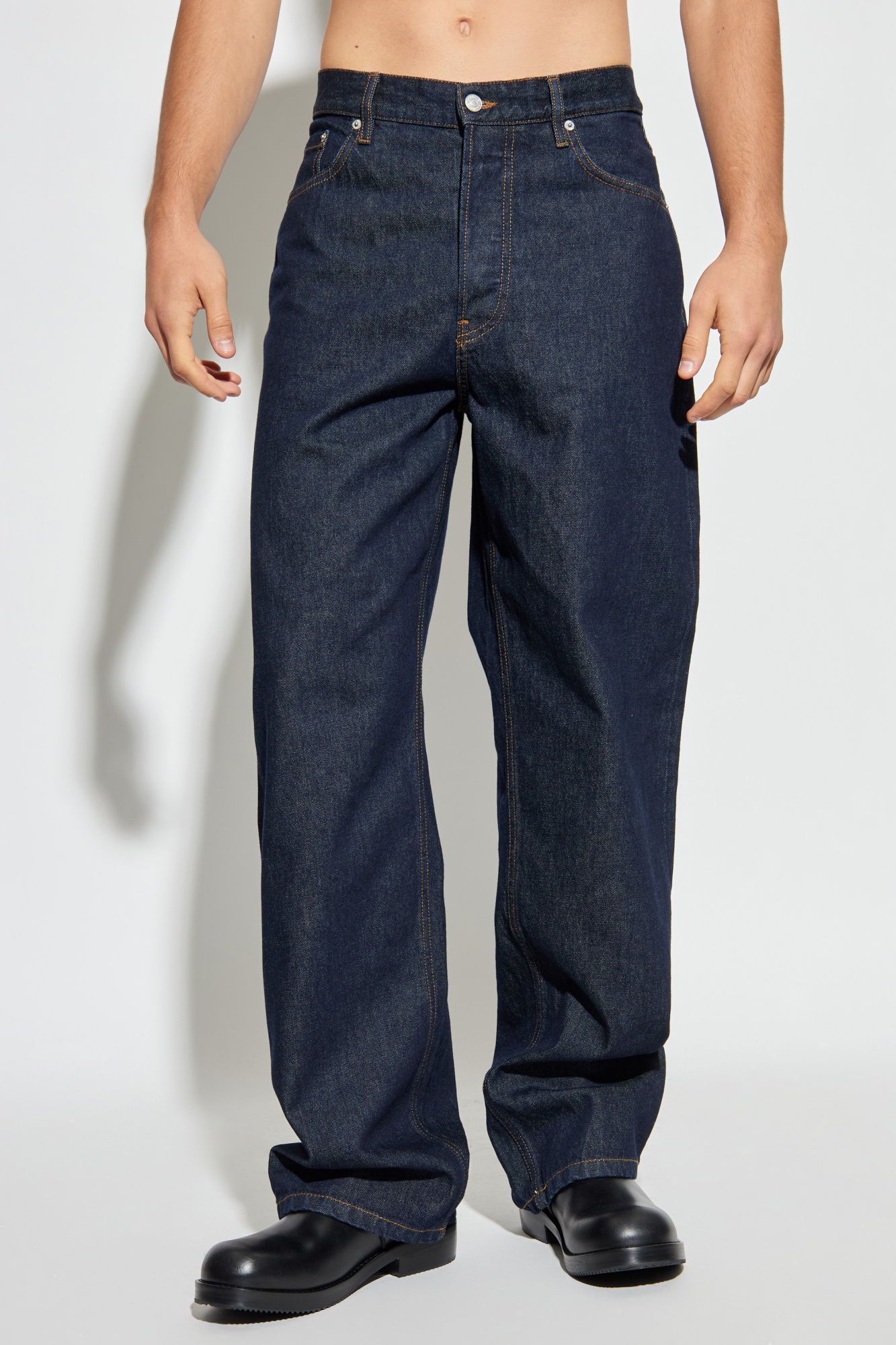 Dries Van Noten Pine ガーメントダイ ジーンズ DRIES VAN NOTEN Pine denim jeans | Harvey Nichols